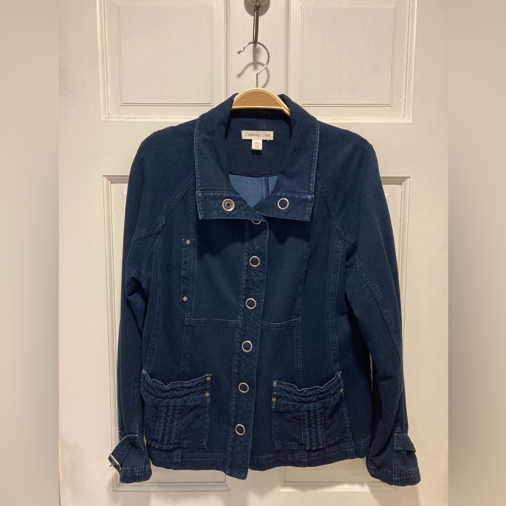 Coldwater Creek navy jacket Medium Petite